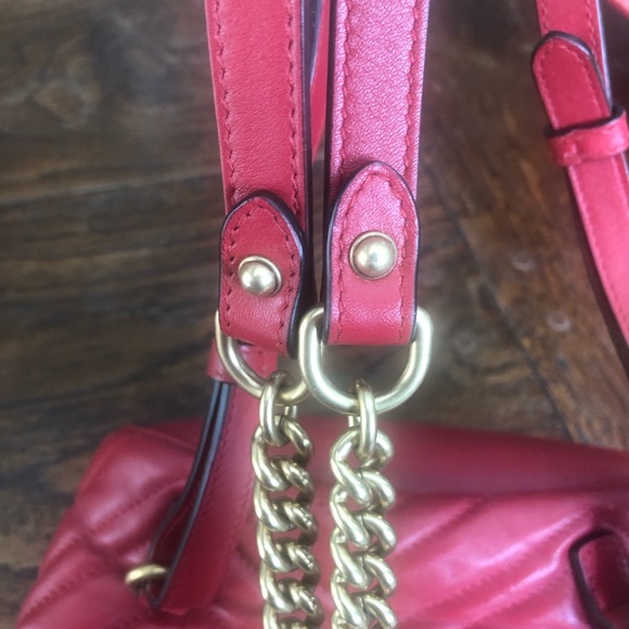Gucci GG Mini Marmont Drawstring Red Backpack - Picture 8 of 8
